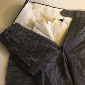 NWT Men's Glen Plaid Wool/Cashmere Dress Slacks 38W x 32L